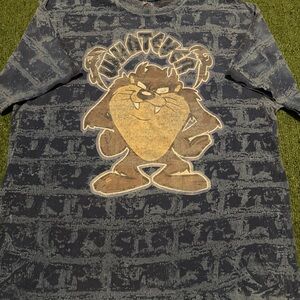 Looney Tunes Taz Whatever Double Sided Graphic Tee Mens Size XL